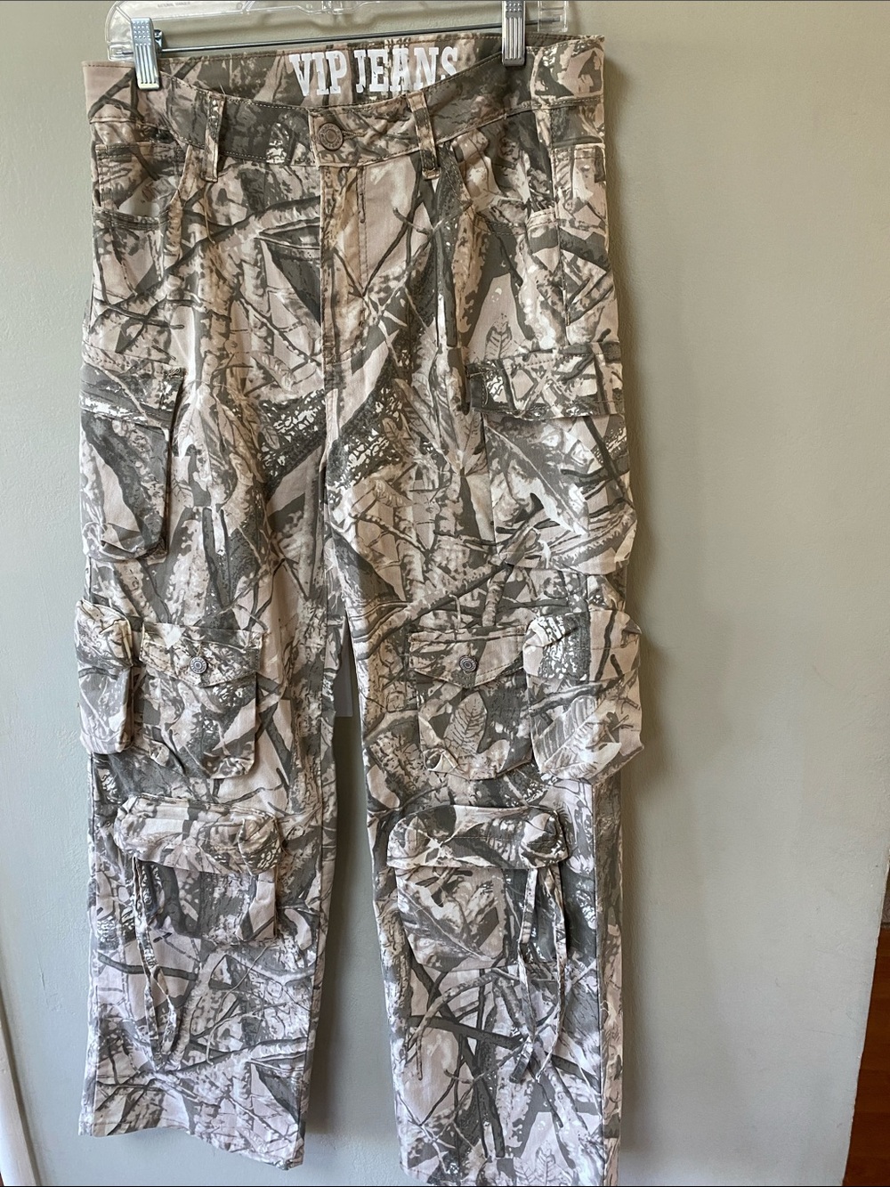 VIP women’s  Beige and Gray Camo Cargo Pants